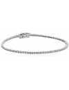1 Carat Certified 14K White Gold Diamond Tennis Bracelet with Double Click Safety Clasp