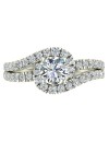 1.25 ctw Ocean Wave Style Split Shank Diamond Engagement Ring 14K Gold (I,I1)