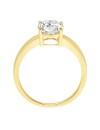 14k Yellow Gold 2.47cttw Oval Solitaire Moissanite Engagement Promise Ring Statement Anniversary Bridal Wedding by Clara Pucci