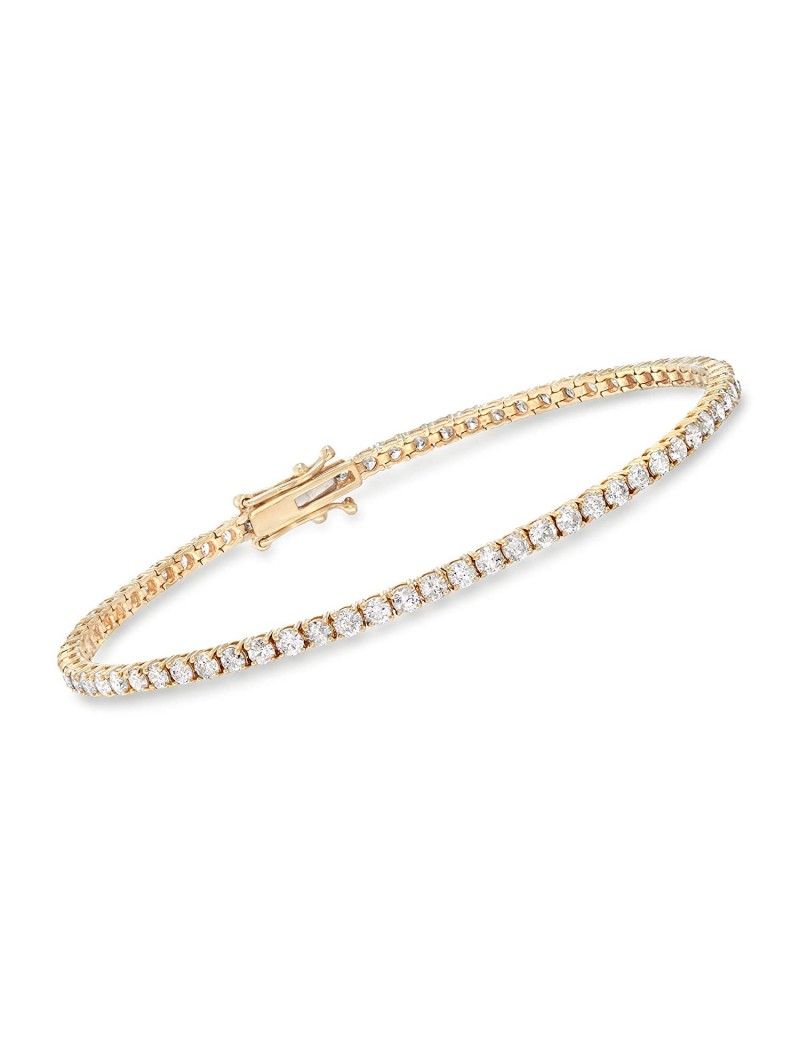 Ross-Simons 3.50-3.95 ct. t.w. Diamond Tennis Bracelet in 14kt Yellow Gold