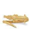 Ross-Simons Certified Italian 18kt Yellow Gold Alligator Bangle Bracelet