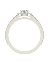 Split Shank Halo Engagement Ring Diamond Round Center 1.40 ctw 14K Gold (H,I1)