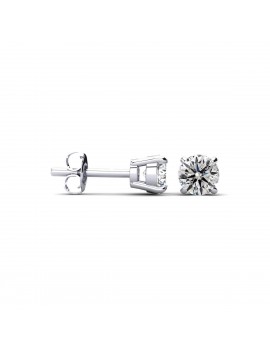 1 1/2 Cttw 14k White Gold Round Diamond Stud Earrings (AGS Certified H-I, I1-I2)