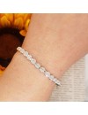 1.00 Carat (ctw) 10K Gold Round White Diamond Ladies Tennis Bracelet 1 CT