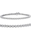 AGS Certified 5ct tw Diamond Tennis Bracelet in 14K White Gold 7 1/2 inch