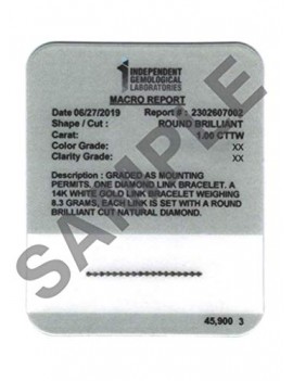 Eleganti 14K Gold, IGL Certified Diamond Tennis Bracelets for Women in White Gold - 1, 3, 4, 5 Carat Natural Diamonds