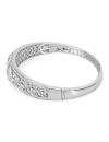 18k White Gold Interlocking Circle Hinged Bangle 2.52 ctw