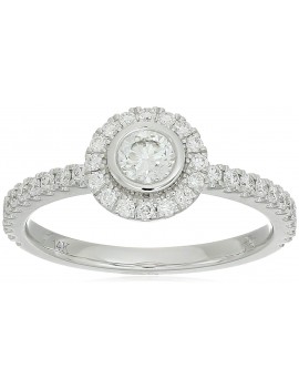 14K White Gold 0.52ctw Diamond Ring