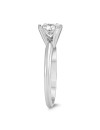 AGS Certified 1 Carat Diamond Solitaire Ring in 14K White Gold (J-K Color, I2-I3 Clarity)