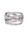 Roxx Fine Jewelry 1.50 Ct Diamond Highway Ring in 14K White Gold