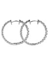 2.50 CT TW Inside/Outside Round Diamond Hoops in 14k White Gold