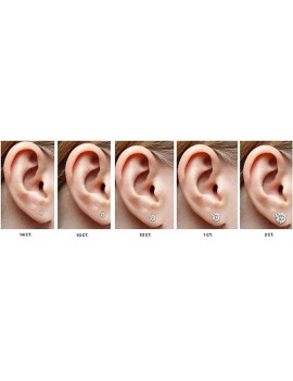 1/2-10 Carat Total Weight Ruby Stud Earrings 4 Prong Push Back