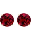 1/2-10 Carat Total Weight Ruby Stud Earrings 4 Prong Push Back