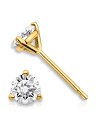 1/2 Carat Lab Grown Diamond 3 Prong (Martini) Stud Earrings (D-F Color, VS/SI Clarity) Set in 14k Gold