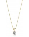 14k Gold Round-Cut Diamond Pendant Necklace (J-K Color, I2-I3 Clarity)