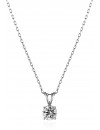 14k Gold Round-Cut Diamond Solitaire Pendant Necklace (K-L Color, I1-I2 Clarity), 18"