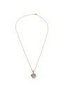 Fancy Yellow Heart Shape Diamond Halo Necklace in 14KT Yellow Gold 1.01 CTW