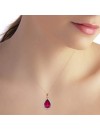 Galaxy Gold 14K Solid Rose Gold Rouge Necklace with 5.51 Carat Natural Ruby Diamond