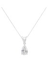IGI Certified 10KT White Gold Diamond Pear Pendant Necklace (1/2 cttw, I-J Color, I1)