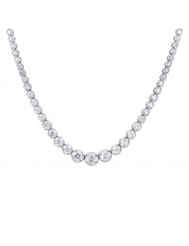 IGI Certified 5.00 Carat Natural Diamond Necklace 14K White Gold (H-I Color, I1-I2 Clarity) Classic Diamond Necklace for Women Diamond Jewelry Gifts for Women