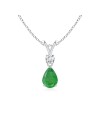 Pear-Shaped Emerald V-Bale Pendant (7x5mm Emerald)