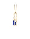 Tanzanite Teardrop Pendant with Diamond (7x5mm Tanzanite)